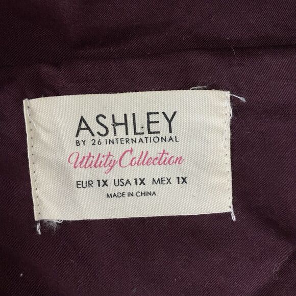Ashley Anorak Jacket Womens 1x Burgundy Wine Red GORP Nature Nautical Utility - Picture 11 of 13